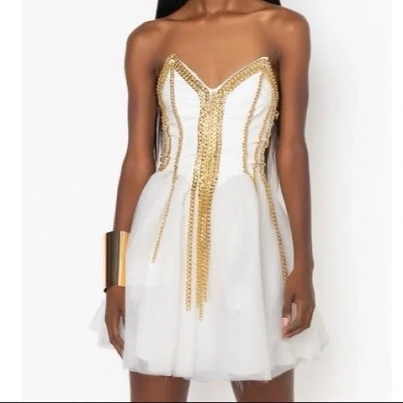 Dresses | So Rad Corset Dress With Chains | Poshmark